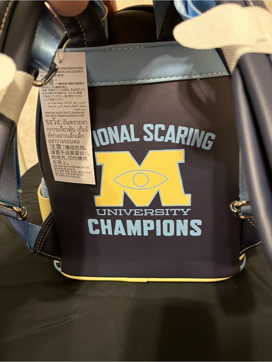 Loungefly Monsters University Navy, Yellow & Light Blue Mini Backpack main image 5